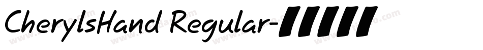 CherylsHand Regular字体转换